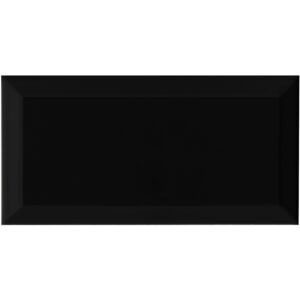 Metro Schwarz Facettenfliese10x20cm