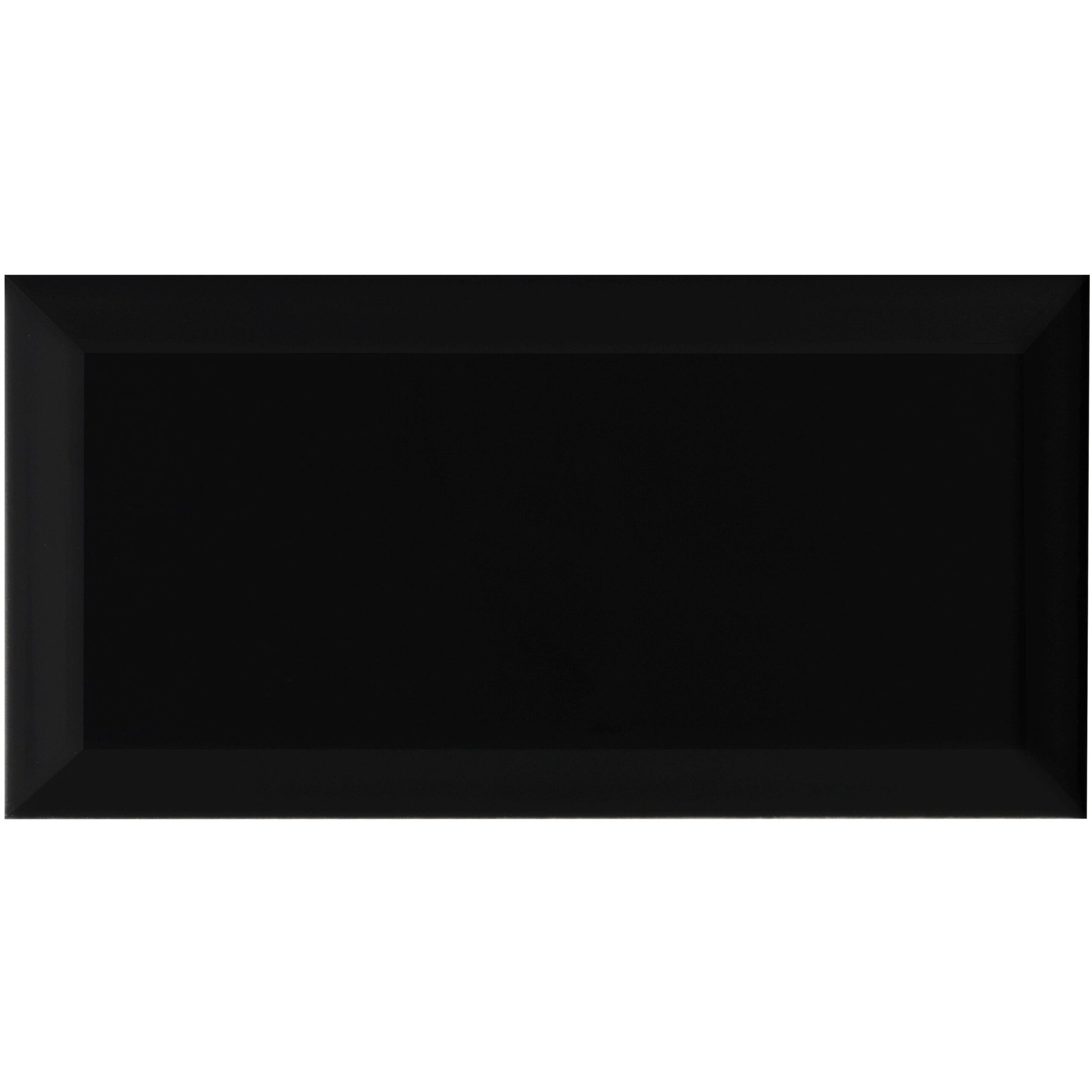 Metro Schwarz Facettenfliese10x20cm